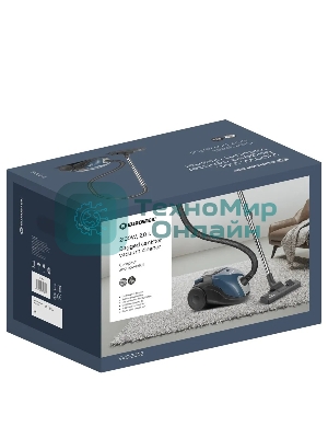 Пылесос EUROSTEK EVC-2002 синий, 400/2100 Вт, уборка сухая, пылесборник мешок 2 л