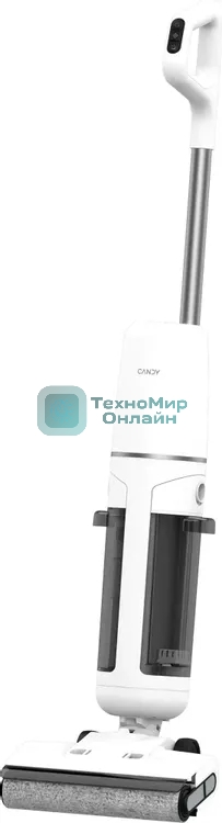 Пылесос моющий Candy CWND F1 белый/черный, питание от аккумулятора, 200 Вт, уборка влажная/сухая, пылесборник 0.52 л