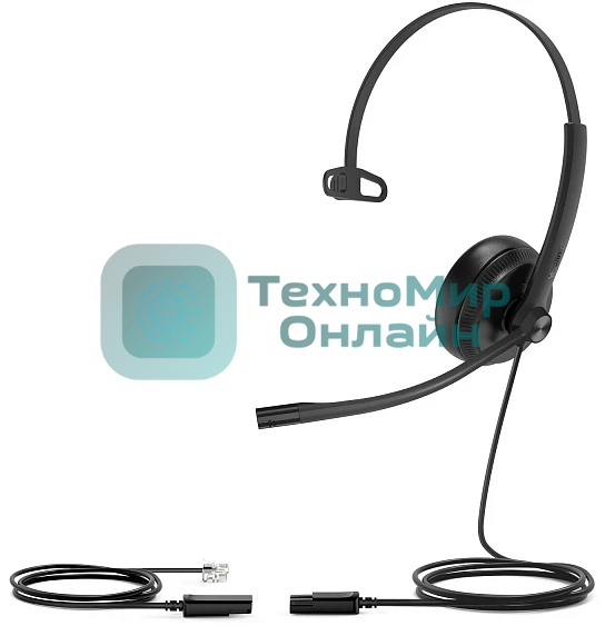 Гарнитура Yealink YHS34 Mono чёрный, проводная