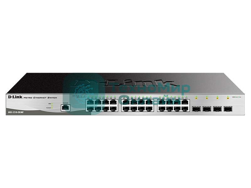 Коммутатор D-Link DGS-1210-28/ME/B2A, 24×1 Гбит/с + 4×1 Гбит/с SFP, управляемый