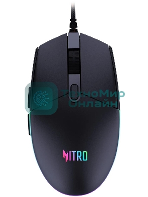 Мышь проводная Acer Nitro OMW400 черный, 6400 dpi, USB, кнопки - 6