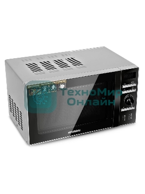 Микроволновая печь Hyundai HYM-D3026 серебристый, 20 л, 700 Вт, переключатели - кнопки, поворотный механизм