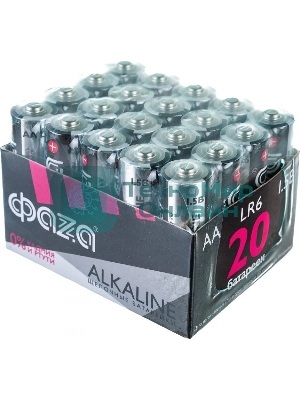 Элемент питания JazzWay LR 6 (AA) алкалиновая, уп. 20 шт. ФАZА Alkaline Pack-20