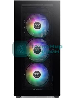 Компьютерный корпус Thermaltake Divider 300 TG ARGb черный без БП ATX 2x120мм 2xUSB 3.0 audio front door bott PSU