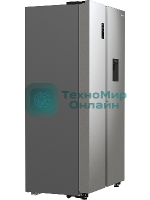 Холодильник Gorenje NRR9185EAXLWD серебристый двухкамерный 353/191л морозилка снизу, No Frost, Side by Side