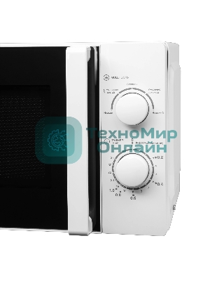 Микроволновая печь Hyundai HYM-M2068 белый, 20 л, 700 Вт, переключатели - поворотный механизм