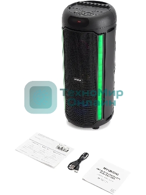 Минисистема Hyundai H-MC1221 черный 15Вт FM USB BT SD/MMC