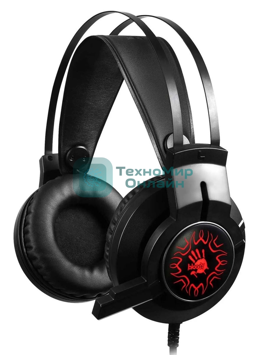 Гарнитура Bloody J437 чёрный, проводная, подсветка