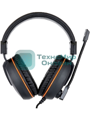 Гарнитура Gembird MHS-G100 чернцый/оранжевый, проводная