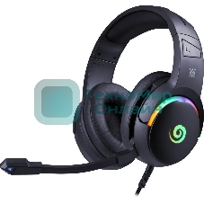 Гарнитура Defender Debor чёрный, проводная, USB, подсветка