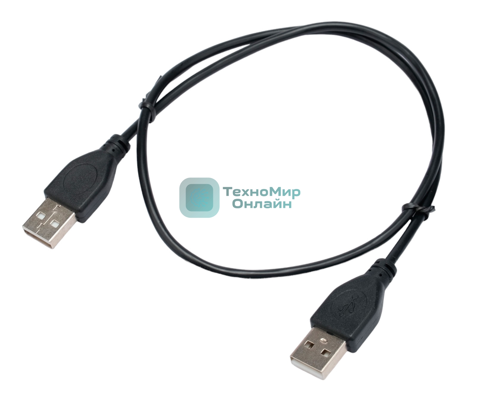 Кабель USB2.0 Cablexpert CC-USB2-AMAM-0.6M, AM/AM, экран, 28/26AWG, медь, Pro, 0.6м, черный, пакет