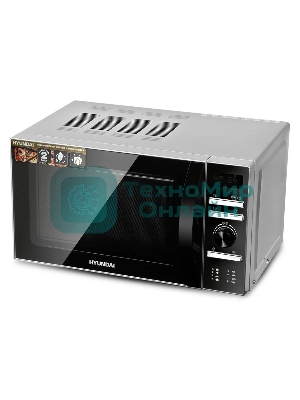 Микроволновая печь Hyundai HYM-D3026 серебристый, 20 л, 700 Вт, переключатели - кнопки, поворотный механизм