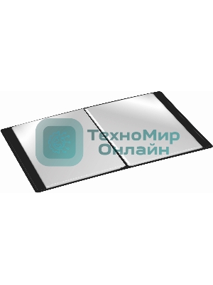 Папка с 100 прозрачными вкладками Silwerhof Eco A4, пластик, 0.7мм, черный