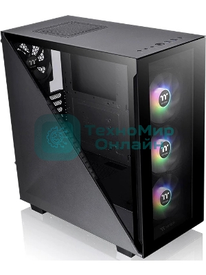Компьютерный корпус Thermaltake Divider 300 TG ARGb черный без БП ATX 2x120мм 2xUSB 3.0 audio front door bott PSU