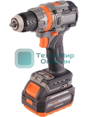 Дрель-шуруповерт Patriot BR 214UES, 21 В, 4 Ач, 85 Нм, бесщеточный