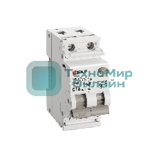 Выключатель автоматический дифференциального тока 2п (1P+N) C 16А 10мА тип AC 6кА АВДТ-63N (электрон.) PROxima EKF D63N26E16C10