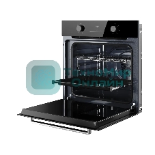 Духовой шкаф Kuppersberg HO 606 X line, High-Tech, 78 л, поворотное управление, дисплей, таймер, 6 режимов, макс. температура 310 градусов, телескопические направляющие (на 1 уровень), цвет черный, цвет фурнитуры нержавеющая сталь