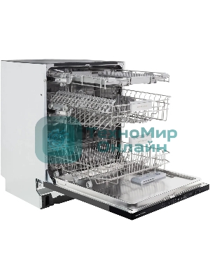 Встраиваемая посудомоечная машина Zigmund & Shtain DW 308.6, черный, 59.6 см, 14 компл., 49 дБ, класс A++