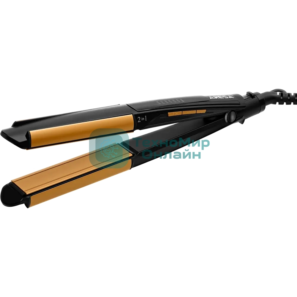 Выпрямитель для волос ARESA AR-3333 черный/золотистый, 235 °C, 6 режимов