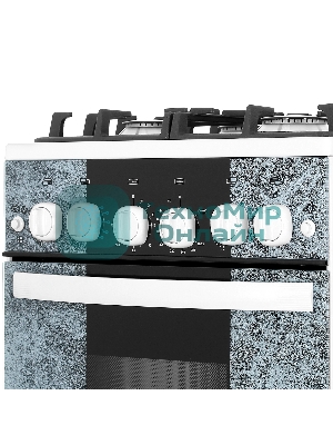 Плита газовая Gefest 5500-02 0113 мрамор, конфорок 4 шт, духовка 52 л, 50 см x 85 см x 58.5 см