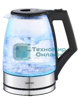 Чайник электрический Centek CT-0014 черный, 1.8л, 2200 Вт