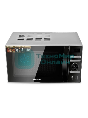 Микроволновая печь Hyundai HYM-D3026 серебристый, 20 л, 700 Вт, переключатели - кнопки, поворотный механизм