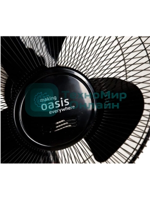 Вентилятор Oasis VF-50PB чёрный, напольный, 50 Вт, 3 скорости, 40 см (2 шт в упак.)