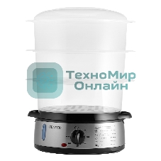 Пароварка электрическая Centek CT-1457 9л 800Вт, стальной корпус, таймер 60 мин, 3 контейнера