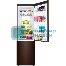 Холодильник Haier C4F740CLBGU1 коричневый двухкамерный 286/115л морозилка снизу, No Frost