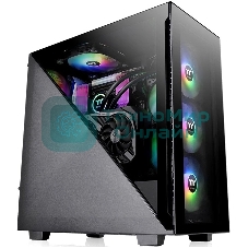 Компьютерный корпус Thermaltake Divider 300 TG ARGb черный без БП ATX 2x120мм 2xUSB 3.0 audio front door bott PSU