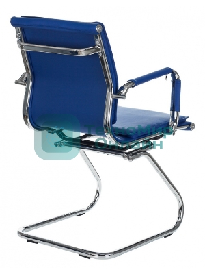 Кресло Бюрократ CH-993-Low-V/blue синий, экокожа, 120 кг, механизм качания, низкая спинка