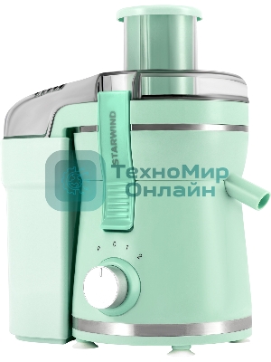 Соковыжималка Starwind SJ2326 бирюзовый, центробежная, 750 Вт, 400 мл, механическое