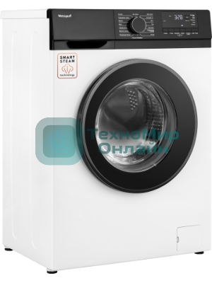Стиральная машина Weissgauff WM 45106 Steam белая, загрузка фронтальная 6кг, 1000 об/мин., класс: A+