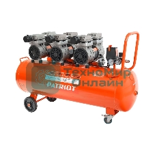 Компрессор поршневой безмасляный Patriot WO 100-440, 440 л/мин, 8 бар, 2500 Вт, 100 л, быстросъем и 