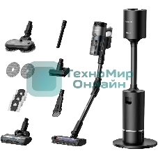 Пылесос вертикальный Grundig VCP 9431 PRO черный титан, питание от аккумулятора, 150 Вт, уборка суxая/влажная, пылесборник 0,5 л