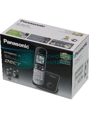 Телефон беспроводной (DECT) Panasonic KX-TG6811RUM (серебристый) Беспроводной DECT,40 мелодий,телефонный справочник 120 зап.