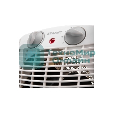 Тепловентилятор Rexant белый, 2000 Вт, 20 м2, термостат