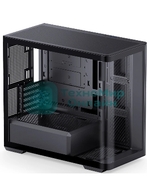 Корпус без блока питания Корпус JONSBO D300 Black MATX без БП, боковая панель из закаленного стекла, mini-ITX, micro-ATX, черный