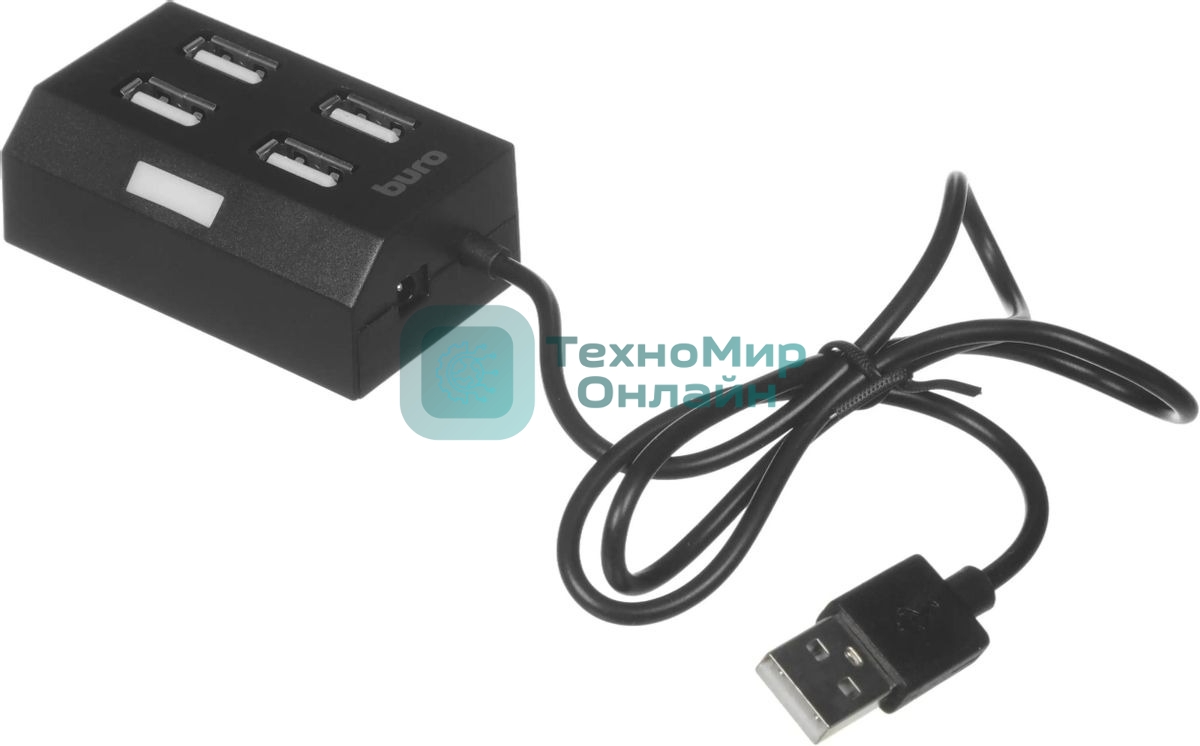 USB-концентратор Buro BU-HUB4-U2.0, USB 2.0, USB 4 порта, USB