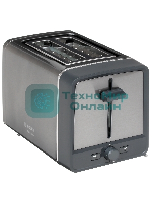 Тостер Bosch TAT5P425 нержавеющая сталь, 970 Вт, 2 слота