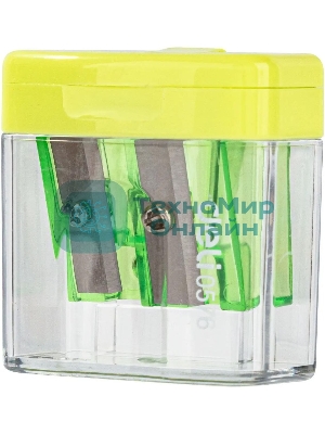 Точилка для карандашей ручная Deli E0576, 2 отверстия, пластик, ассорти