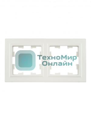 Рамка 2-местная IEK BRITE РУ-2-БрЖ жемчуг