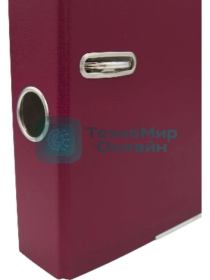 Папка-регистратор Silwerhof 2013375 A4 50мм, ПВХ/бумага бордовый, металлическая окантовка, сборная (упаковка: 2шт)