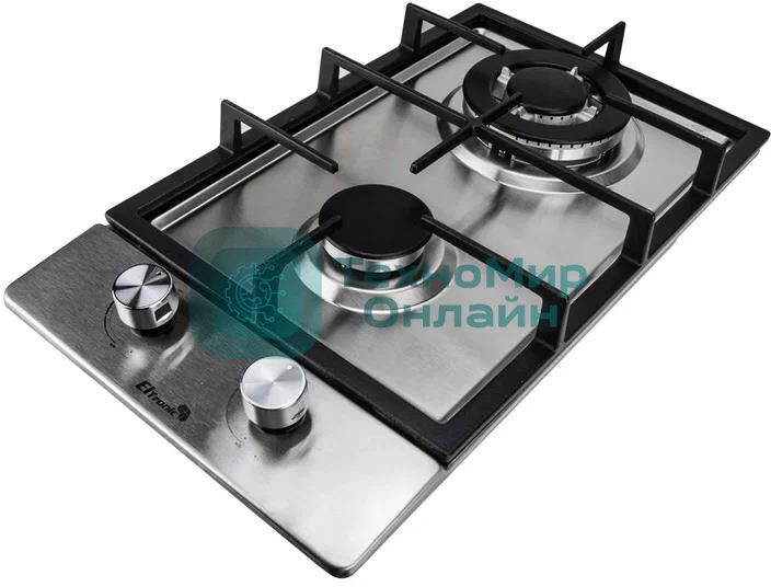 Газовая варочная панель ELTRONIC (33-18) 2 конфорки, нержавеющая сталь