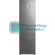 Холодильник Centek CT-1723 стальной двухкамерный 254/85 л морозилка снизу, No Frost