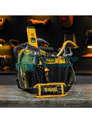 Переноска для инструмента Denzel 260х240х300 мм, 22 кармана, наплечный ремень