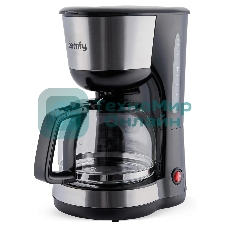 Кофеварка капельная Domfy metal DSM-CM301 1000Вт черный/серебристый