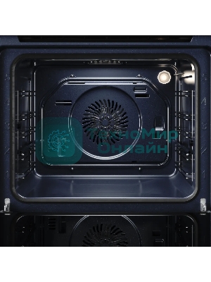 Духовой шкаф Kuppersberg HO 608 Black Glass, High-Tech, 78 л, поворотное управление, дисплей, таймер, 8 режимов, макс. температура 310 градусов, телескопические направляющие (на 1 уровень), цвет черный, цвет фурнитуры черный