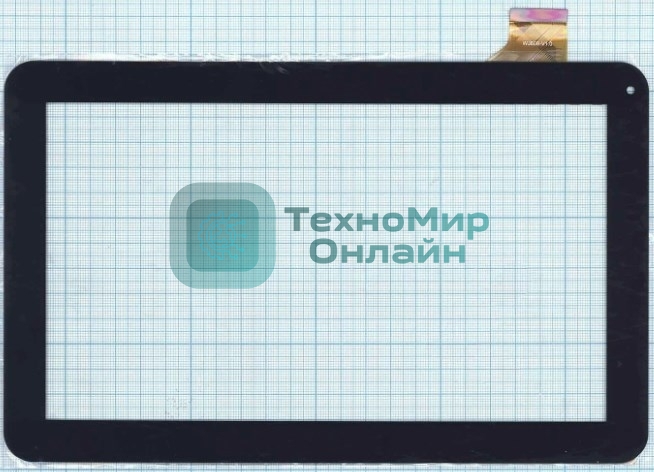 Сенсорное стекло (тачскрин) WJ608-V1.0 (V2.0), черное