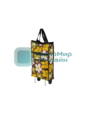 Сумка-тележка складная Рыжий кот ATB-03 Ромашки, 61*32*13 см